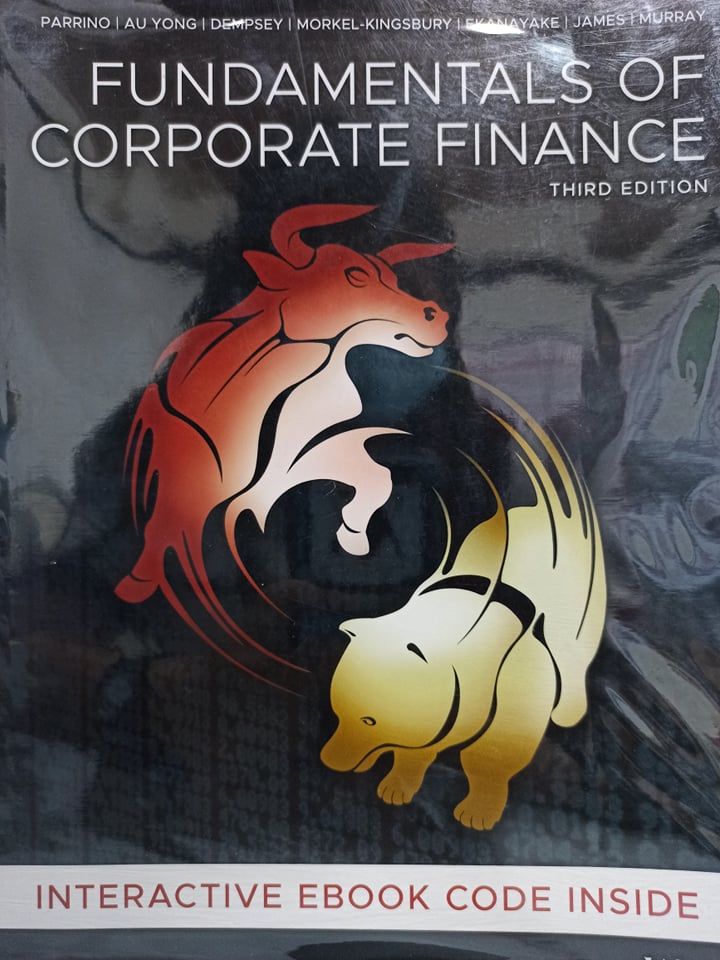 Book cover: Fundamentals of corporate finance