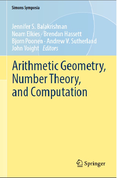 Book cover: Arithmetic geometry, number theory, and computation.