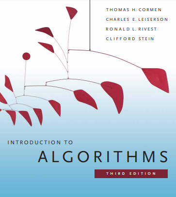 Book cover: Introduction to algorithms.