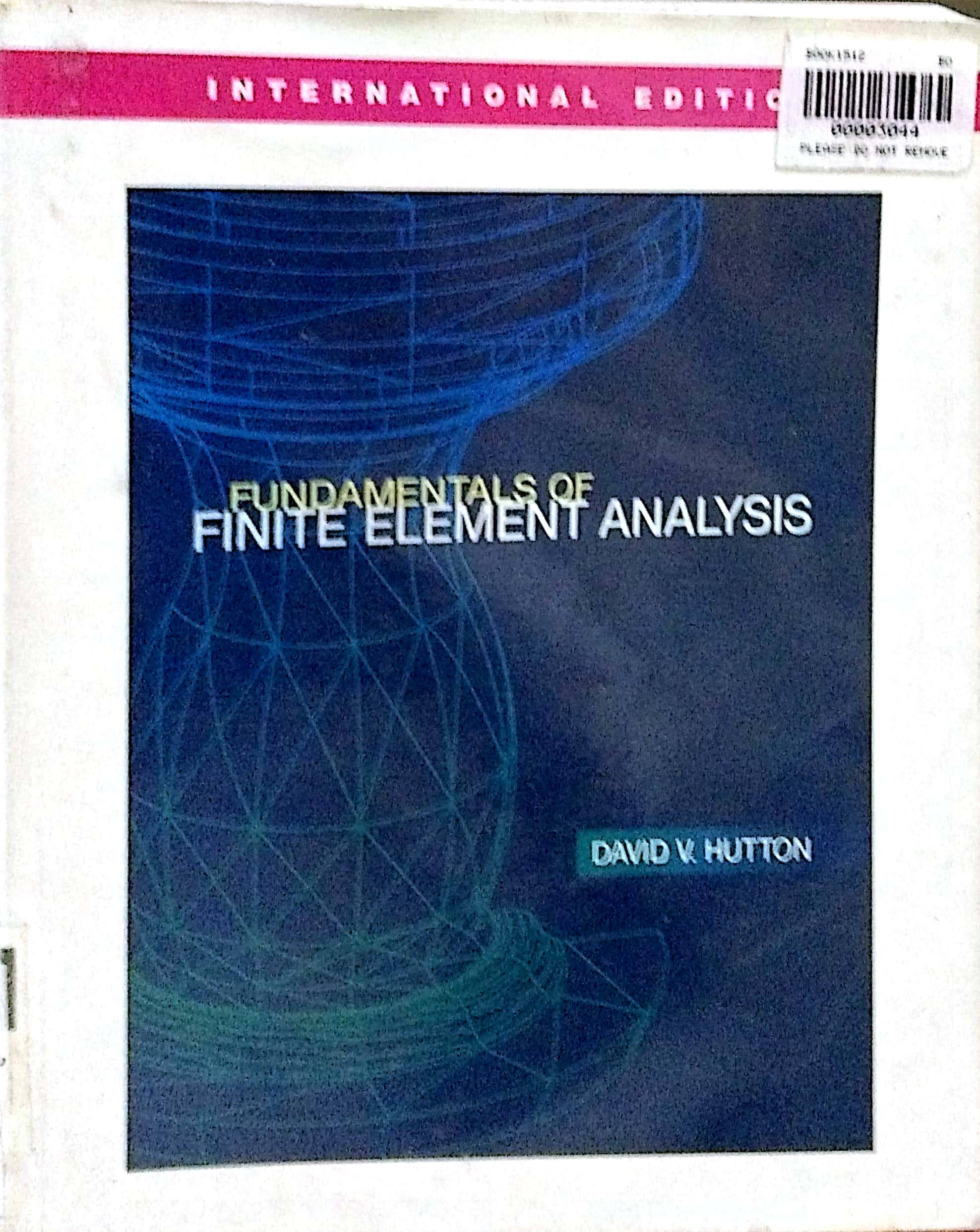 Book cover: Fundamentals of finite elements analysis.