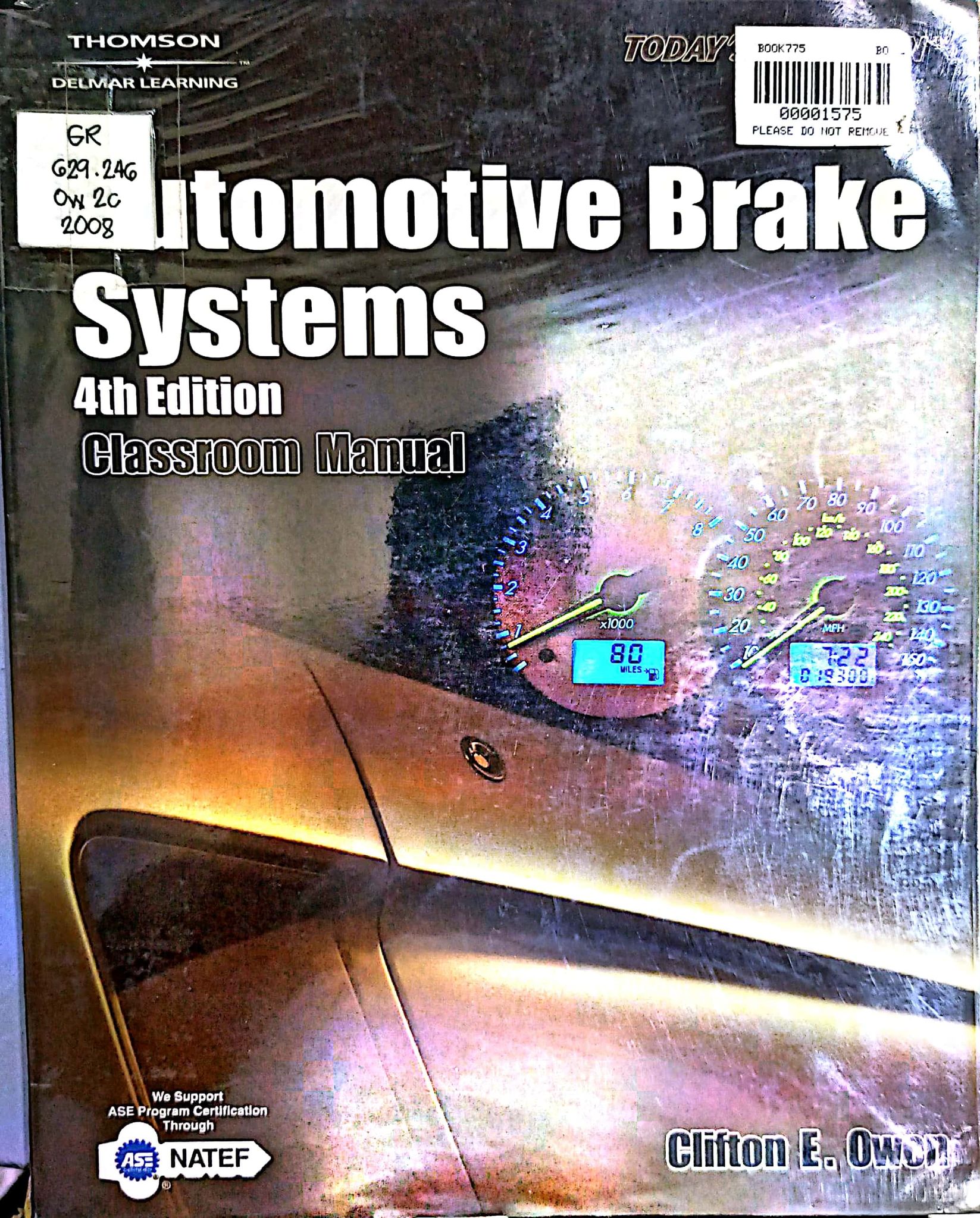 Book cover: Classroom manual for automotive brake systems