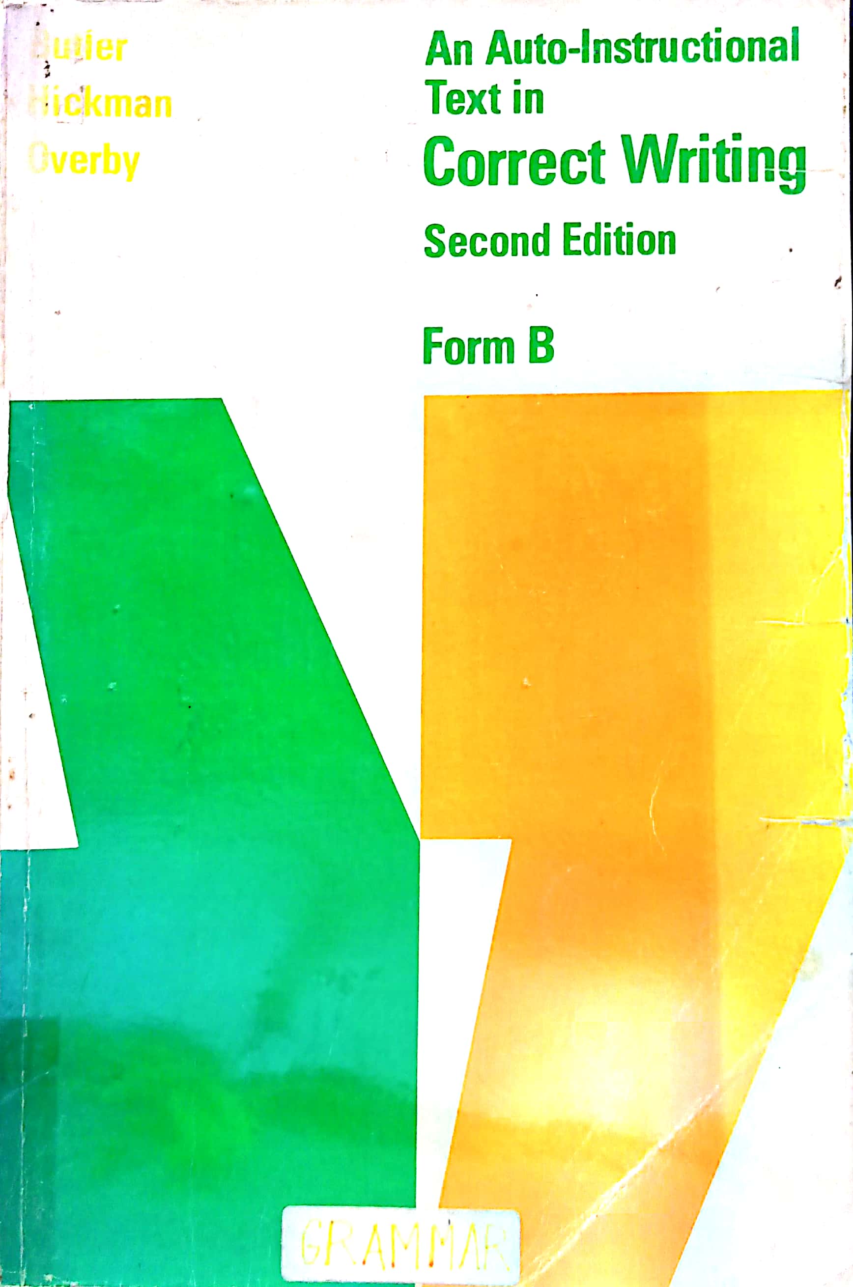 Book cover: An Auto-instructional text in correct writing