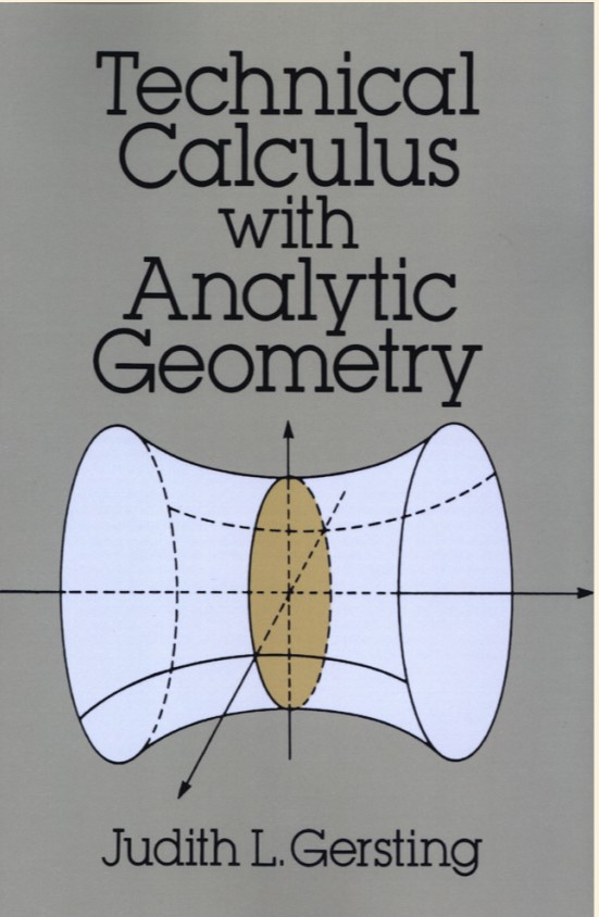 Book cover: Technical calculus with analytic geometry.