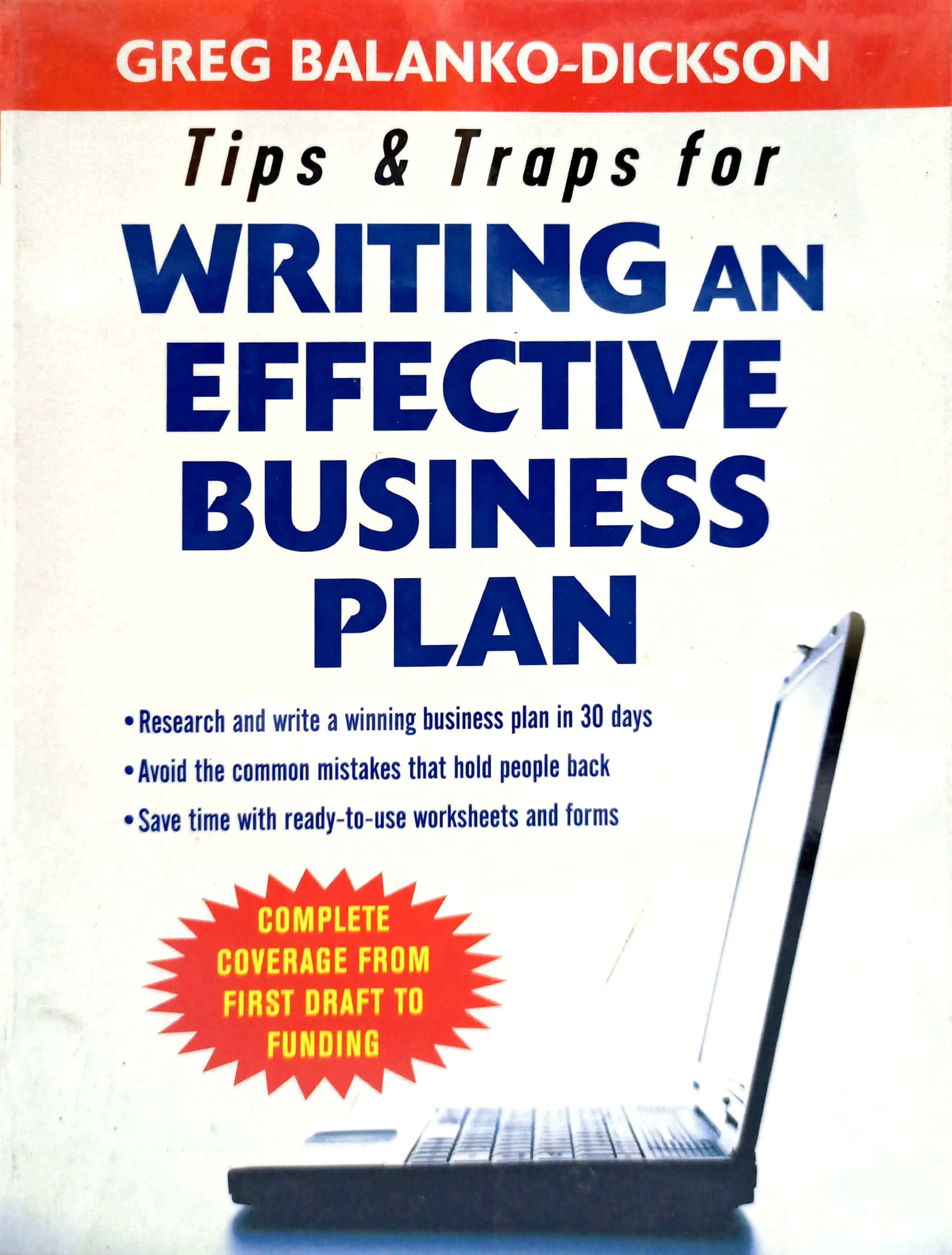 Book cover: Tips and traps writing an effective business plan