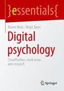 Book cover: Digital psychology : classification, fields of work and research