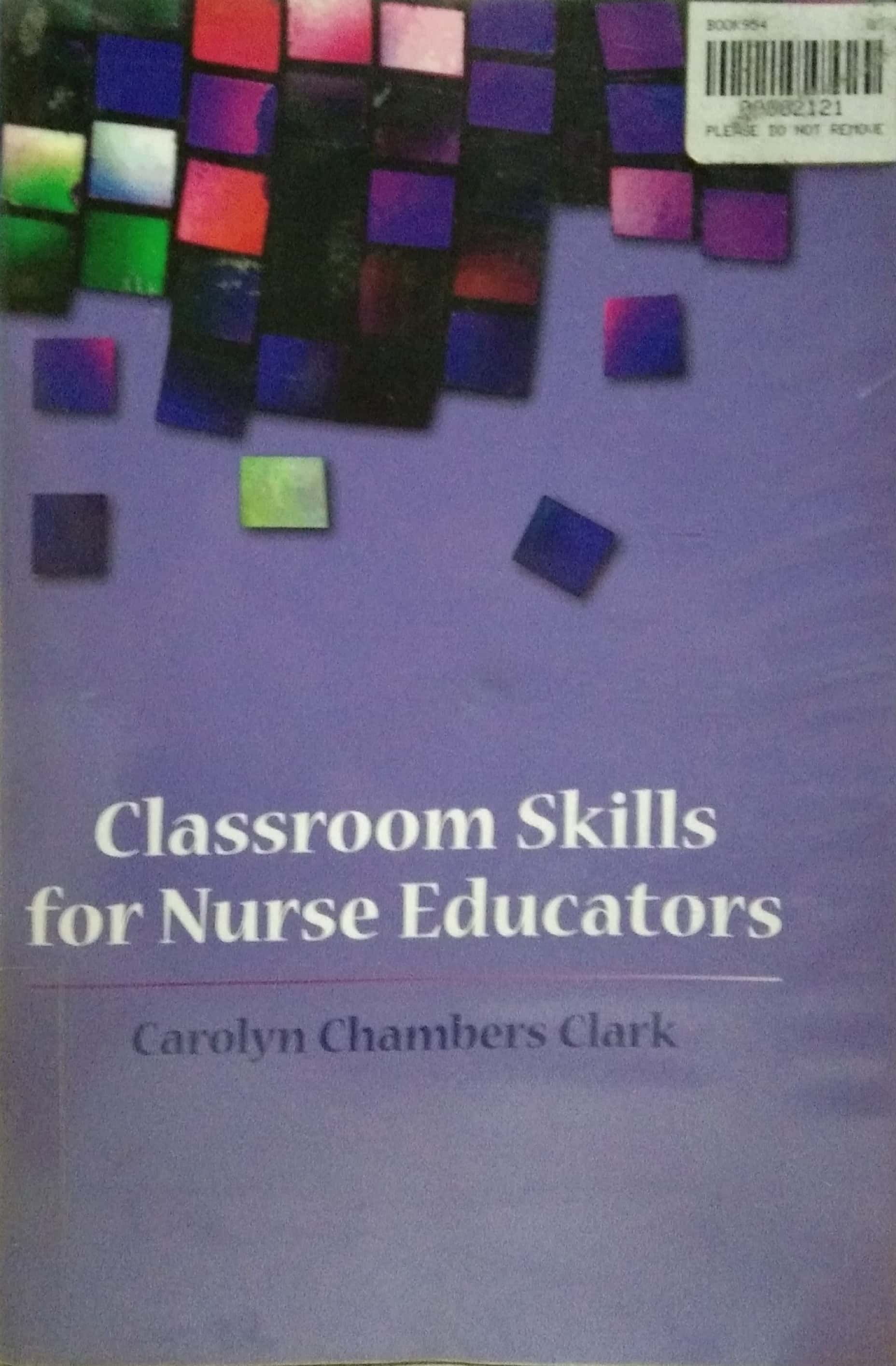Book cover: Classroom skills for nurse education