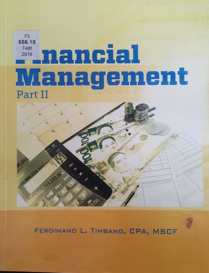 Book cover: Financial management Part II