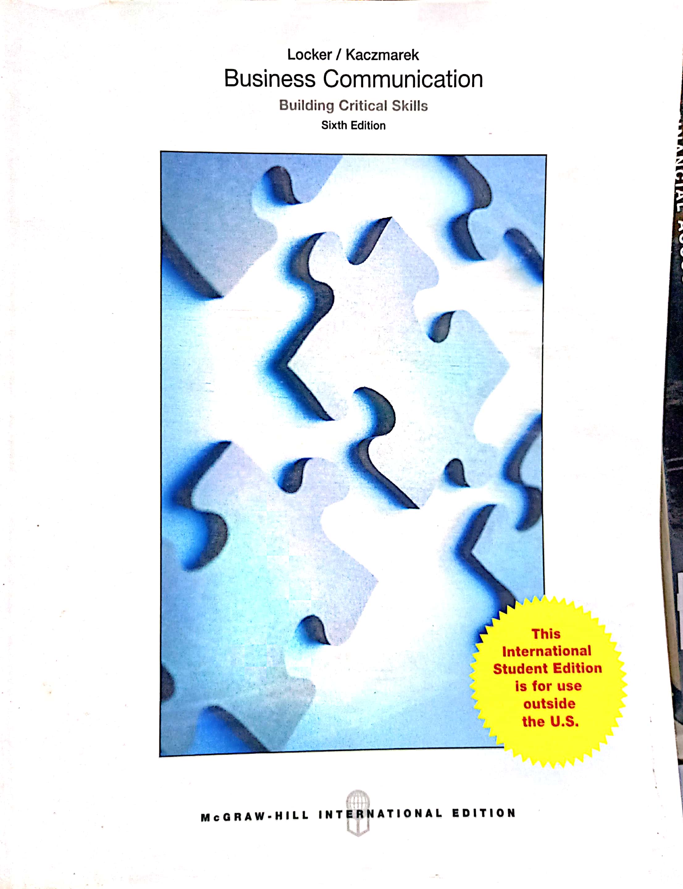 Book cover: Business communication: building critical skills