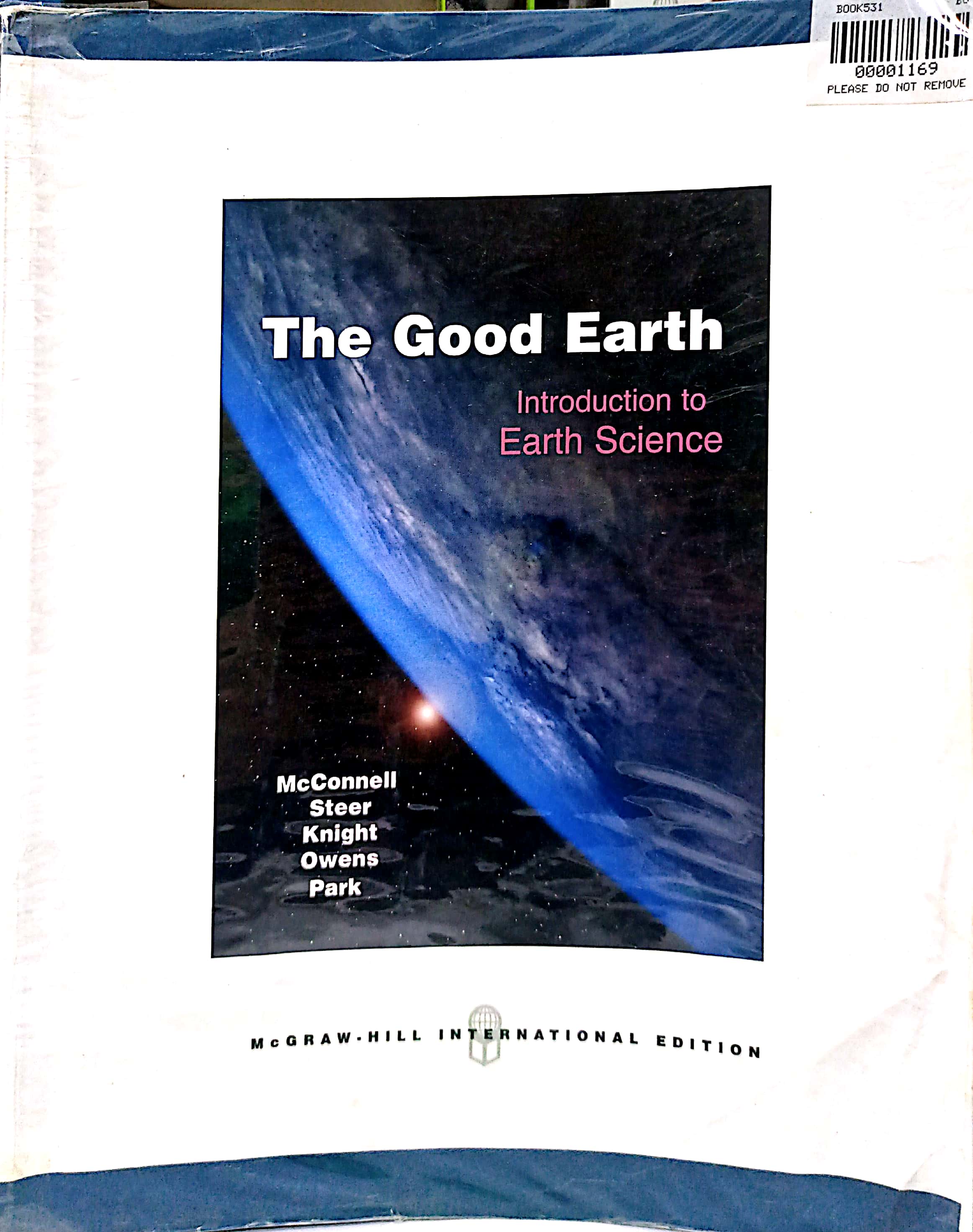 Book cover: The Good earth : introduction to earth science