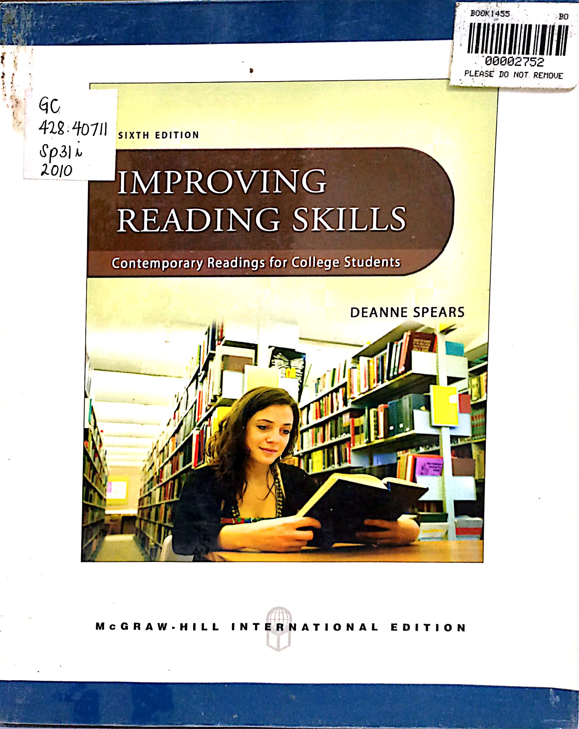 Book cover: Improving reading skills : contemporary reading for college students