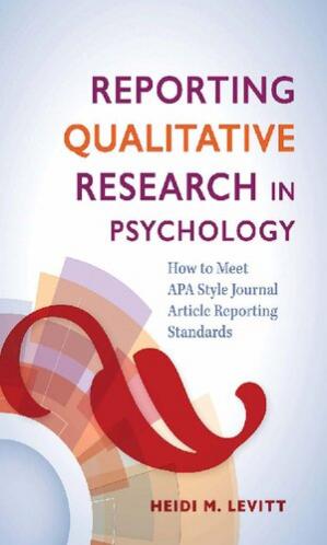Book cover: Reporting qualitative research in psychology
