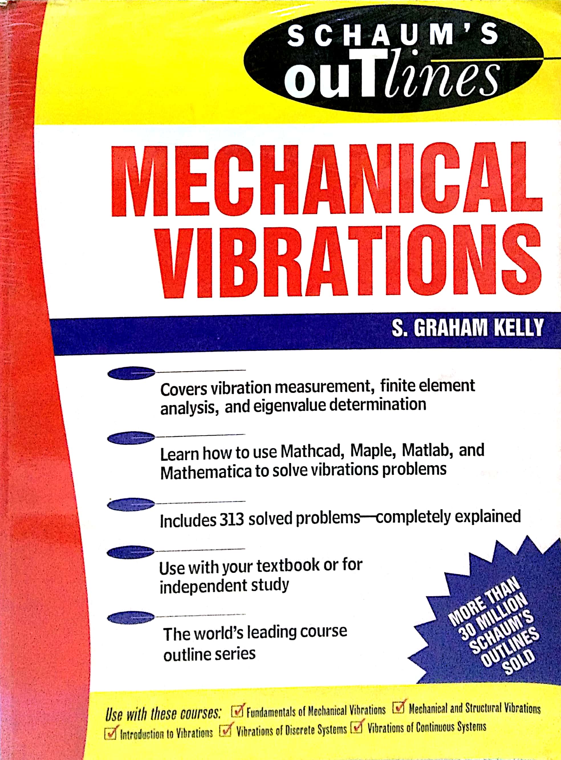 Book cover: Schaum's outline of theory and problems of mechanical vibrations