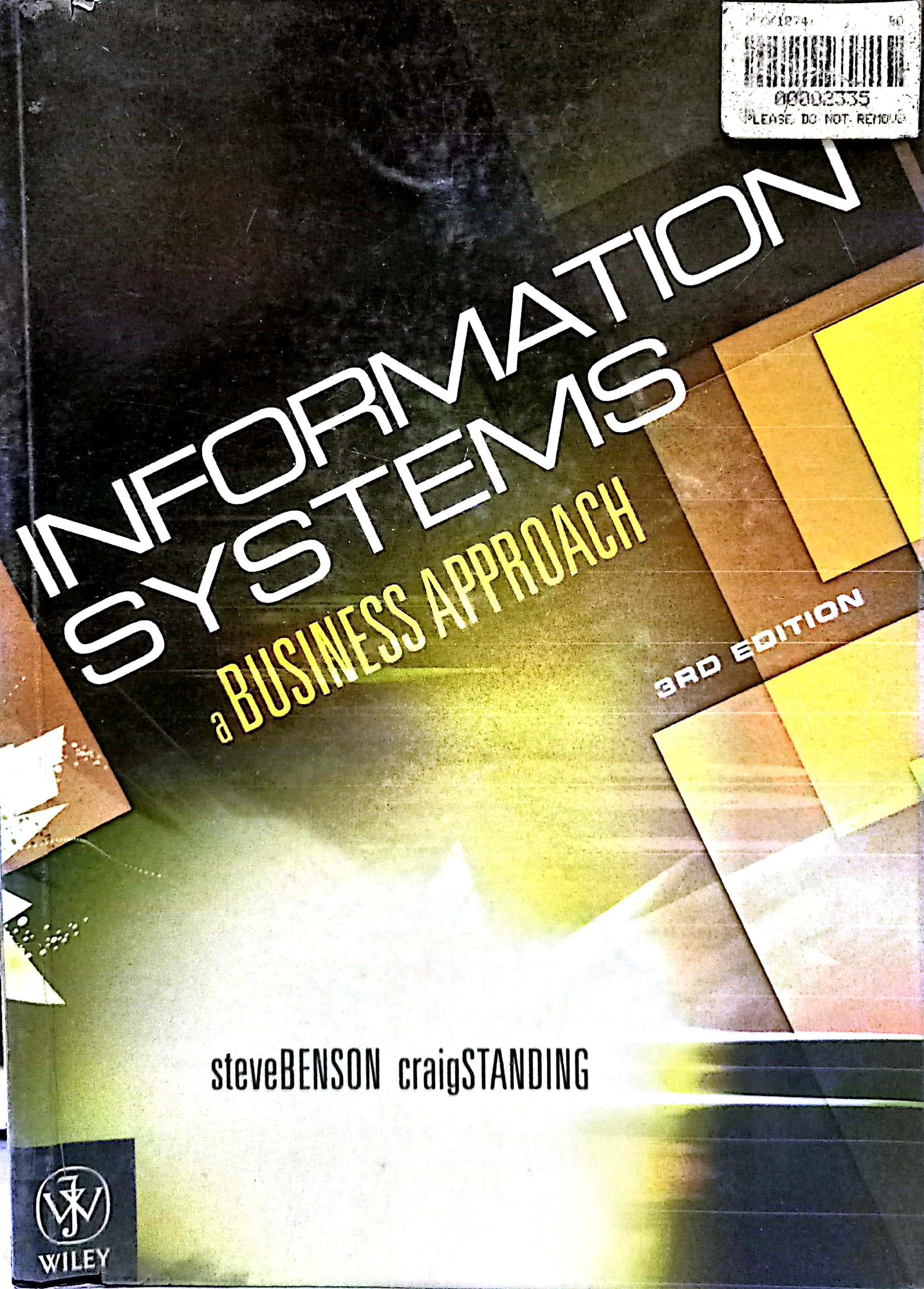 Book cover: Information system : a business approach
