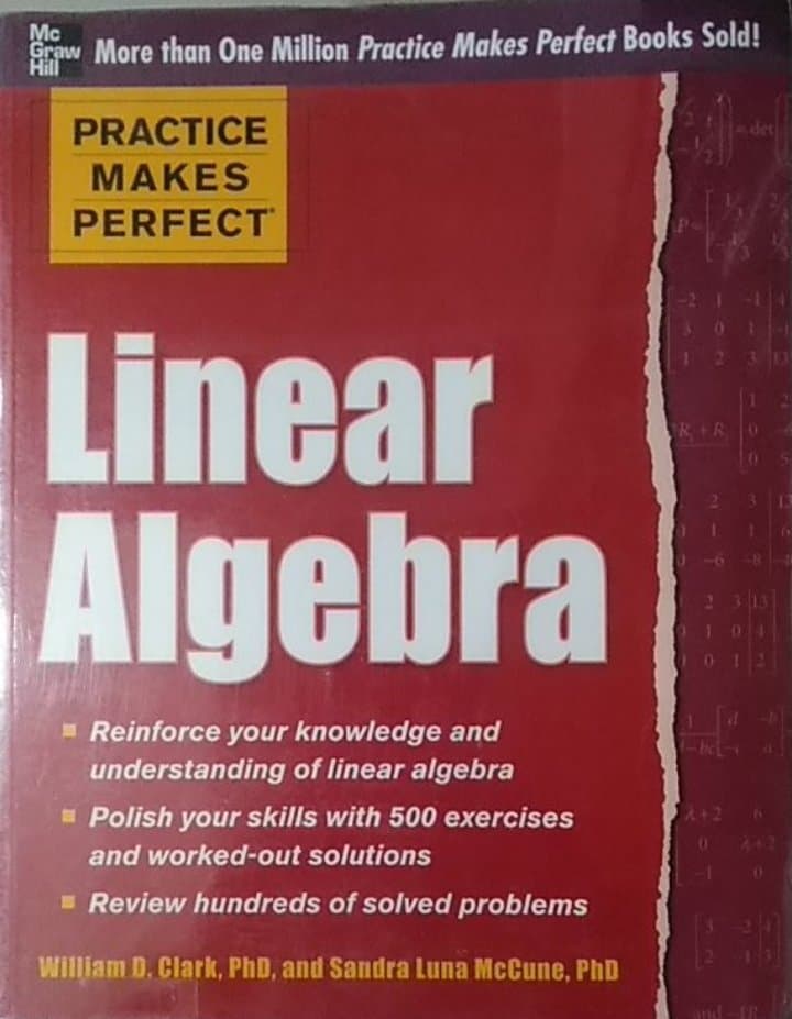 Book cover: Practice makes perfect : linear algebra