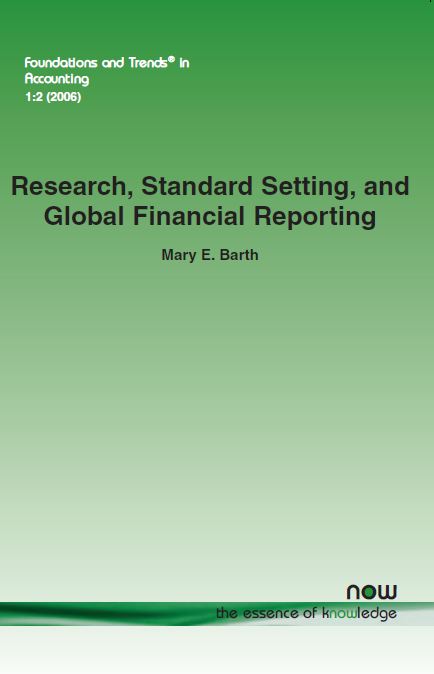 Book cover: Research, standard setting, and global financial reporting