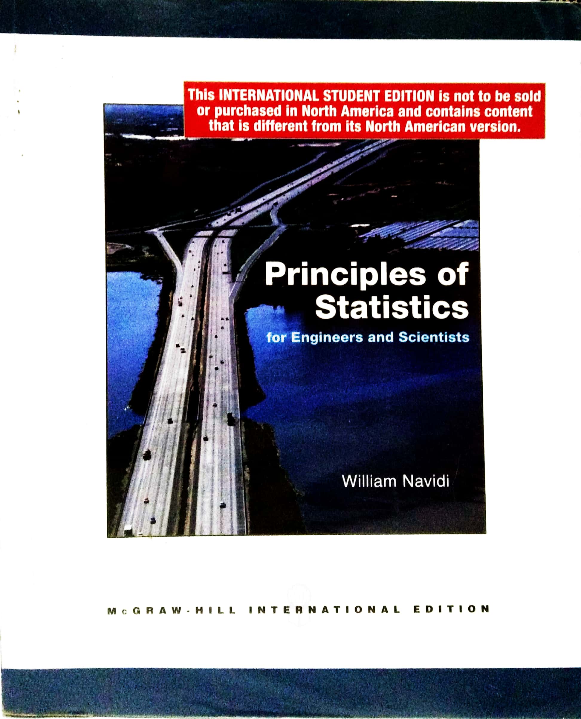 Book cover: Principles of statistics for engineers and scientists