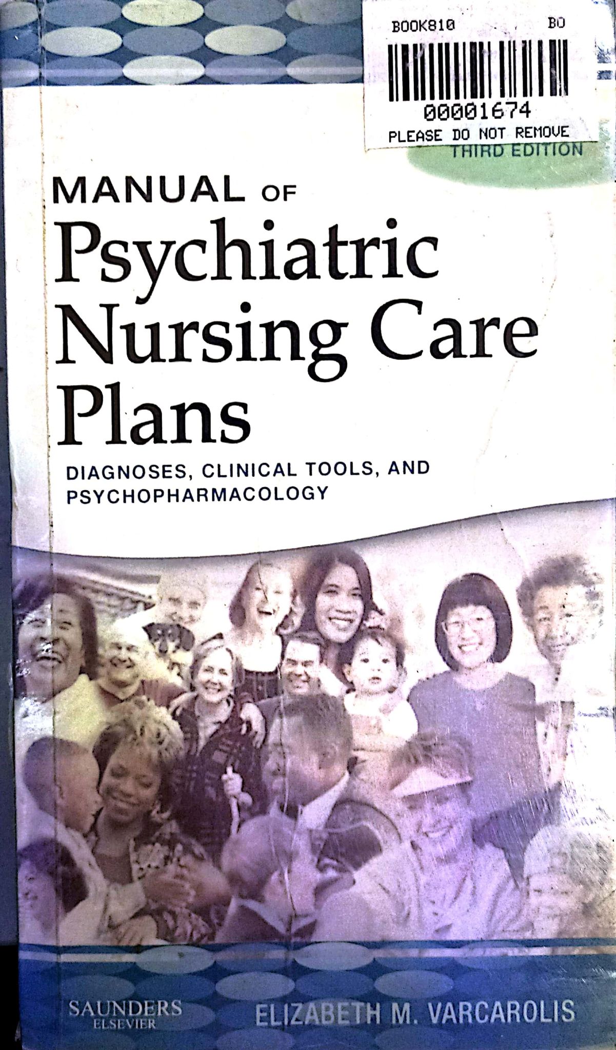 Book cover: Manual of psychiatric nursing care plans