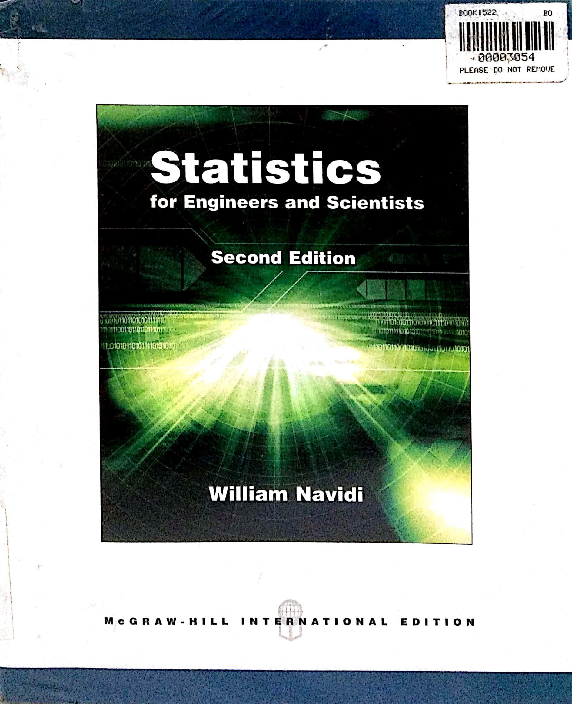 Book cover: Statistics for engineers and scientists