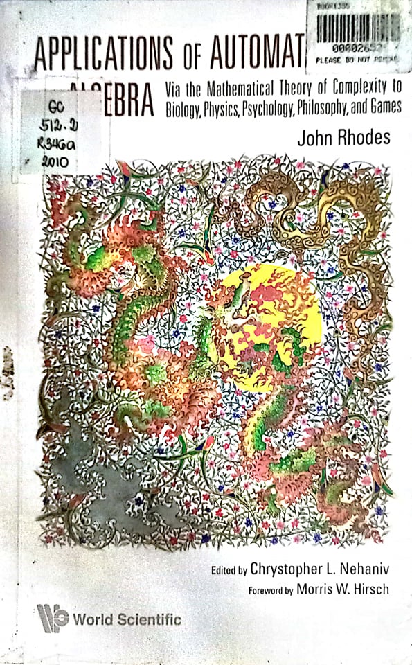 Book cover: Applications of automata theory and algebra : via the mathematical theory