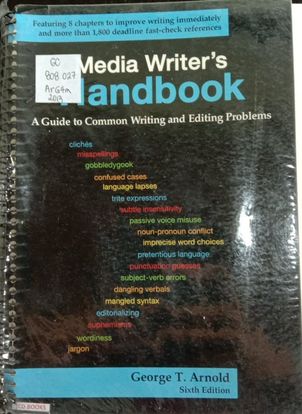 Book cover: Media writer's handbook : a guide to common writing and editing  problems