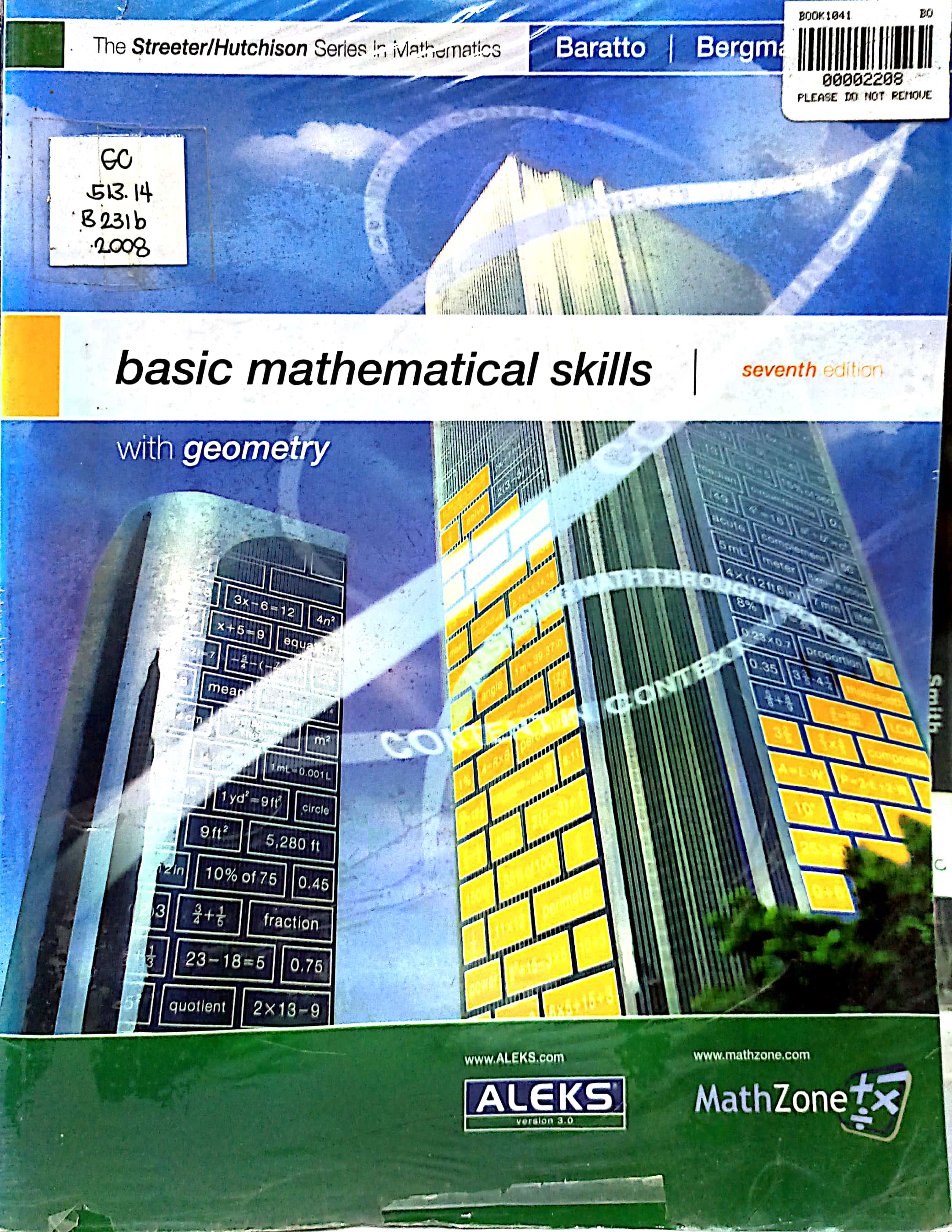 Book cover: Basic mathematical skills with geometry