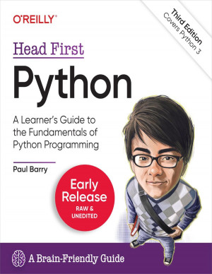 Book cover: Head first python : a learners guide to the fundamentals of python programming