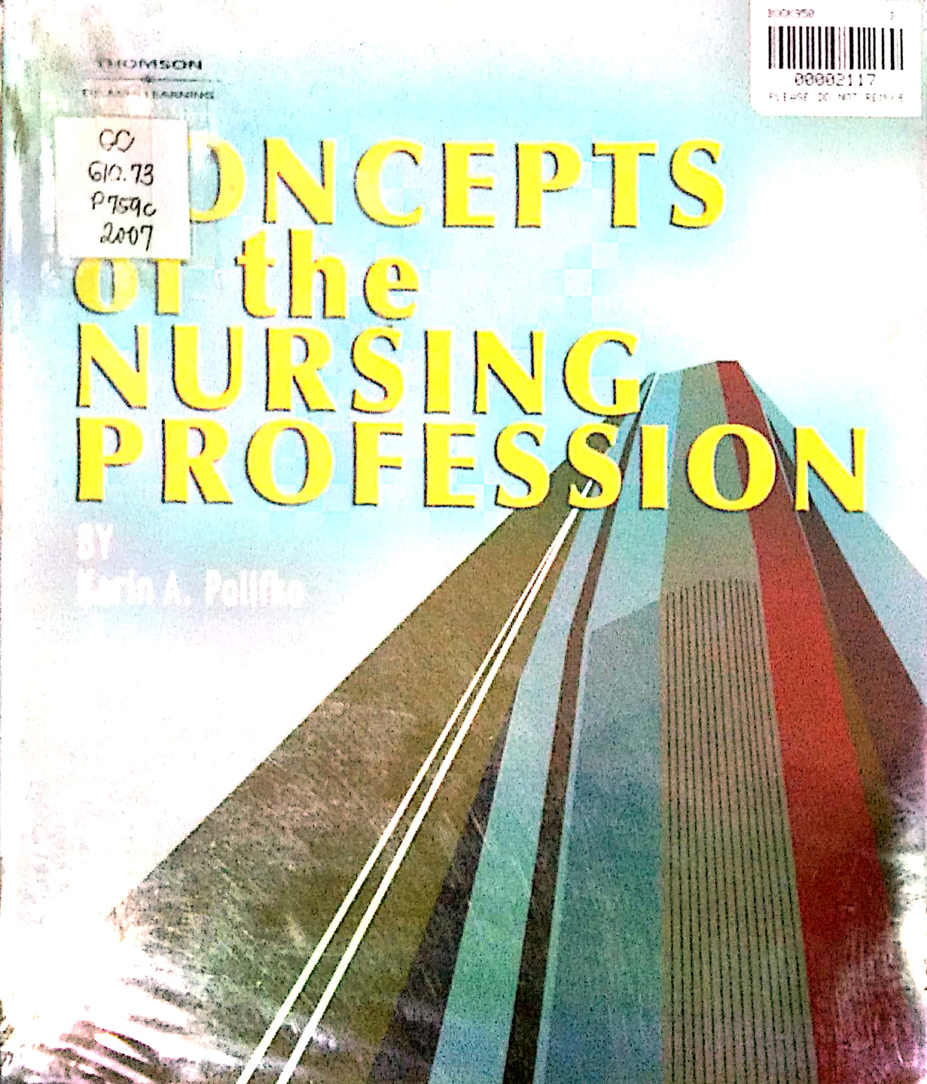Book cover: Concepts of the nursing profession