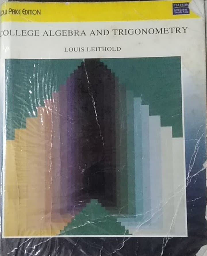 Book cover: College algebra and trigonometry