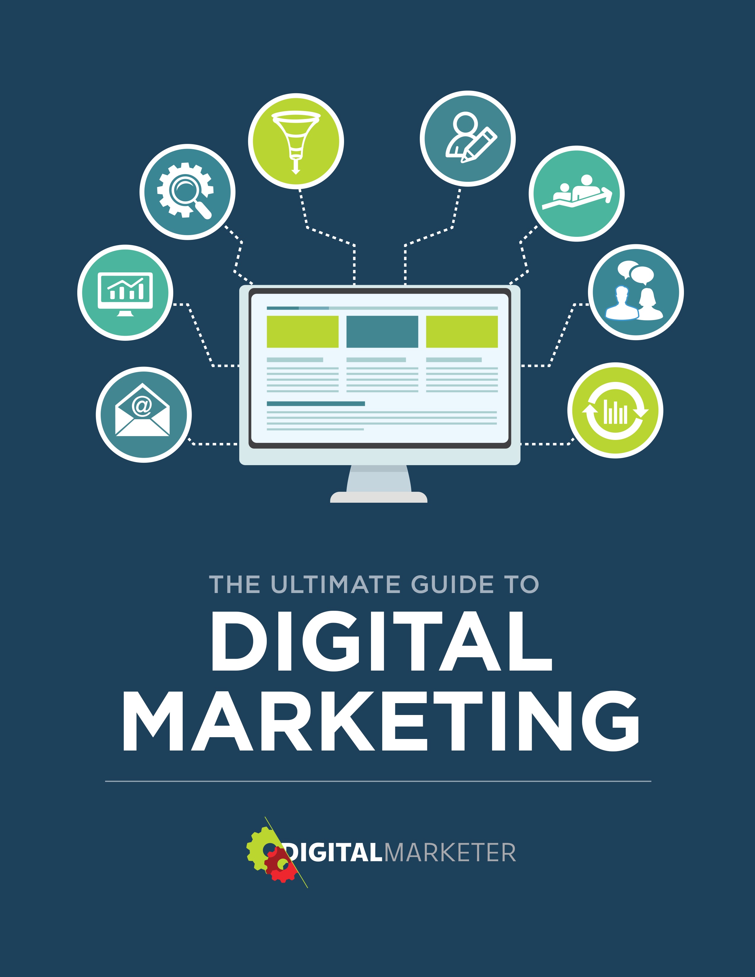 Book cover: The Ultimate guide to digital marketing