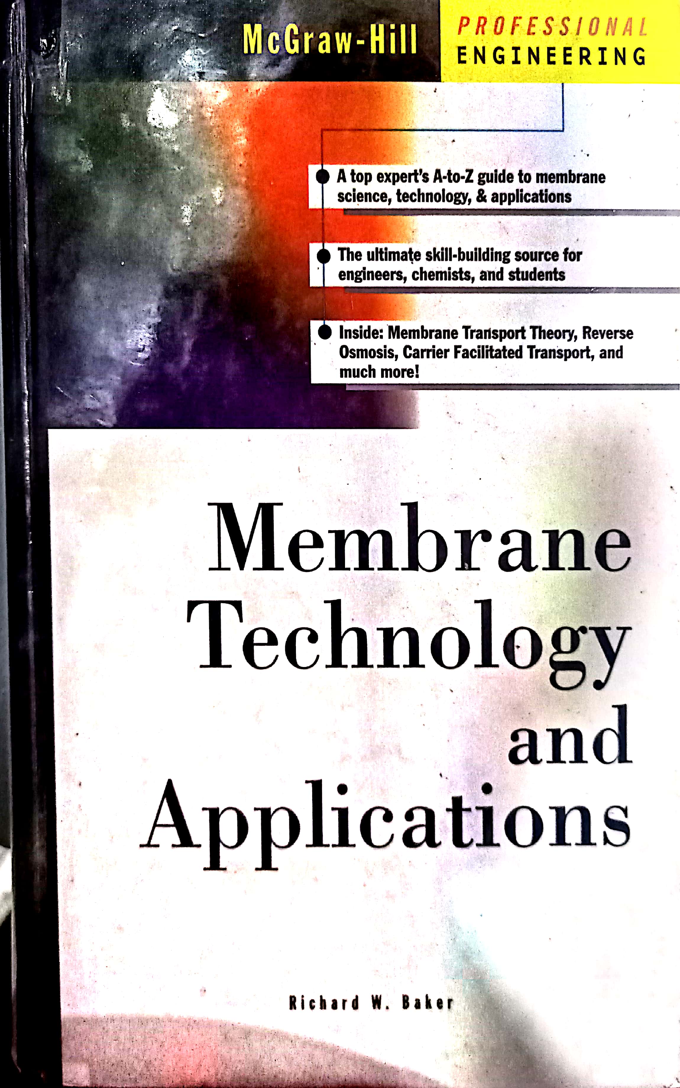 Book cover: Membrane technology and applications