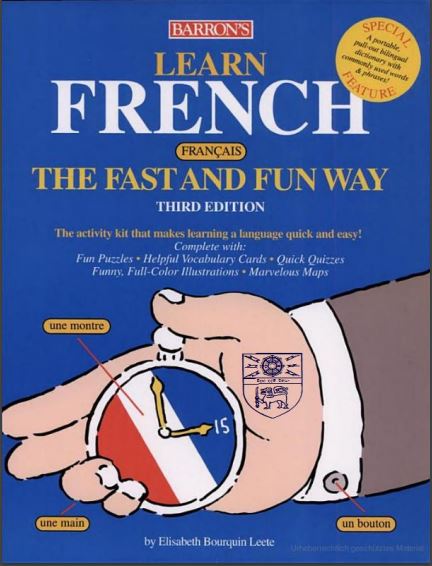 Book cover: Learn french: the fast and fun way.