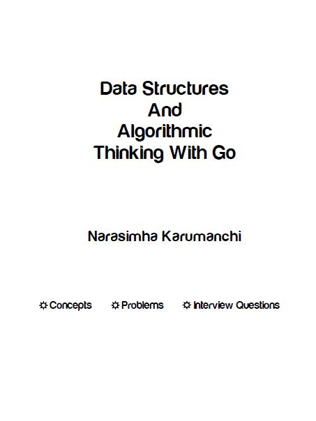 Book cover: Data structures and algorithmic thinking with go