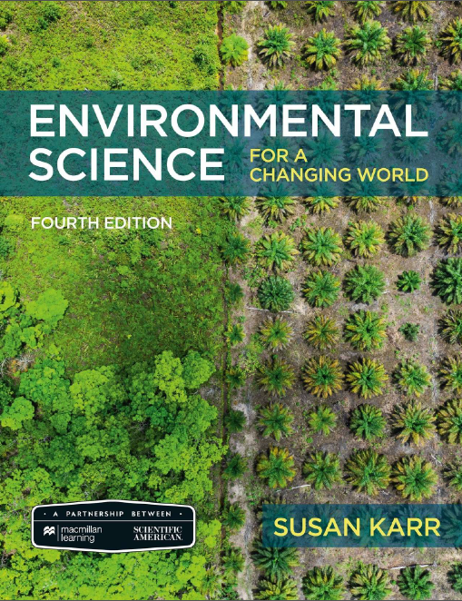 Book cover: Environmental science: for a changing world.