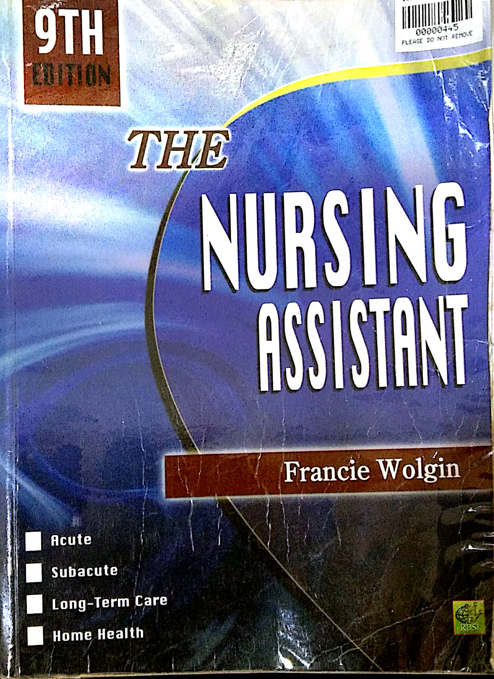 Book cover: The Nursing assistant