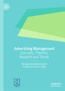 Book cover: Advertising management : concepts, theories, research and trends