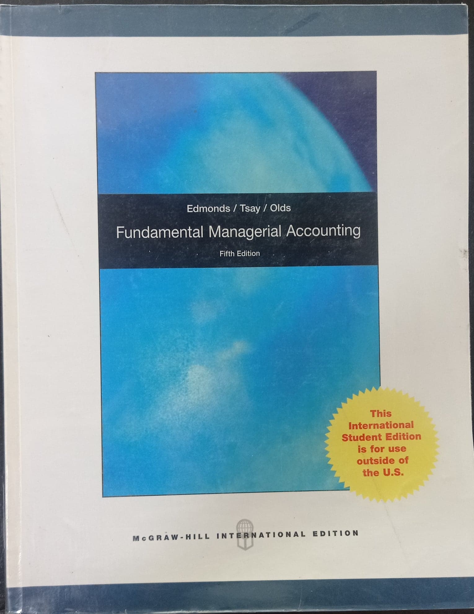 Book cover: Fundamental managerial accounting concepts