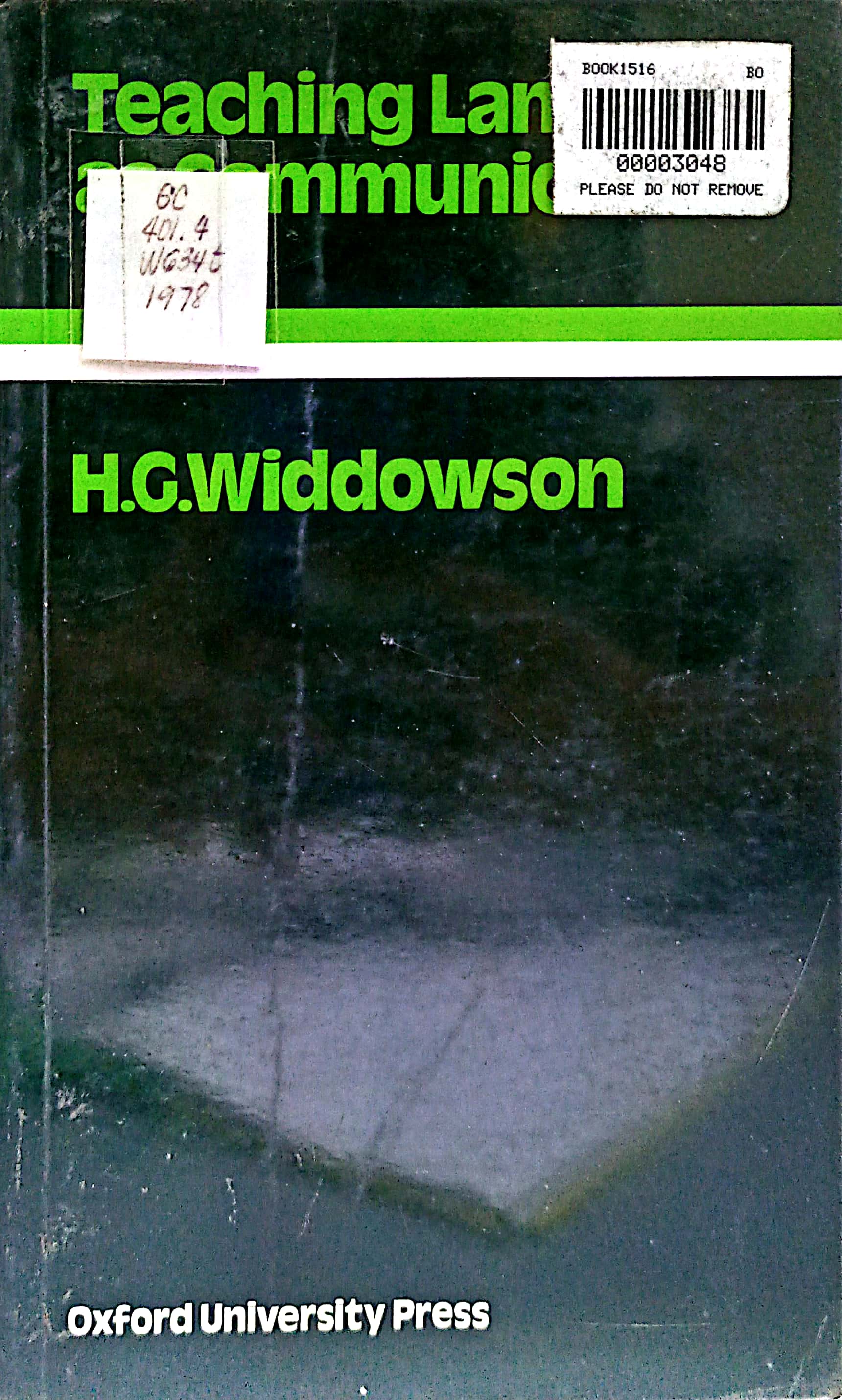 Book cover: Teaching language as communication