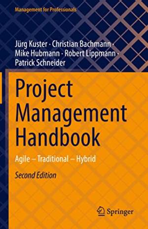 Book cover: Projectmanagement : handbook agile–traditional–hybrid