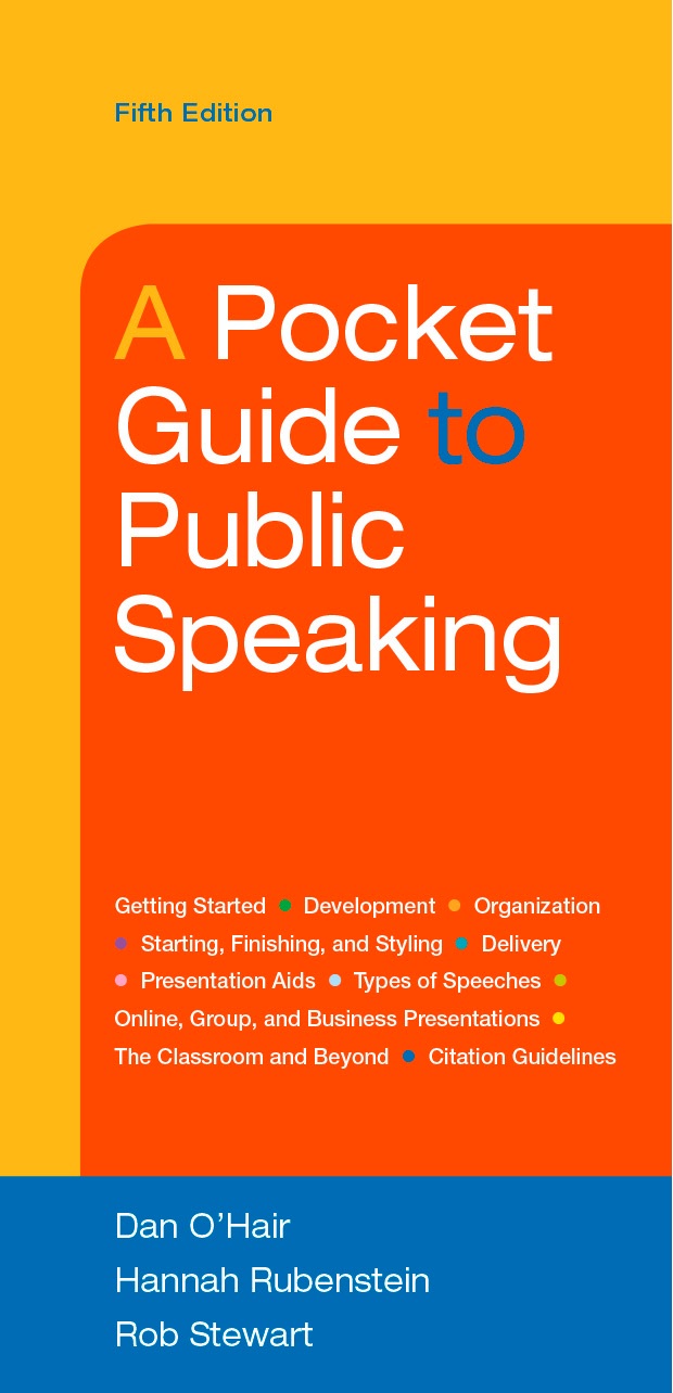 Book cover: A Pocket guide to public speaking