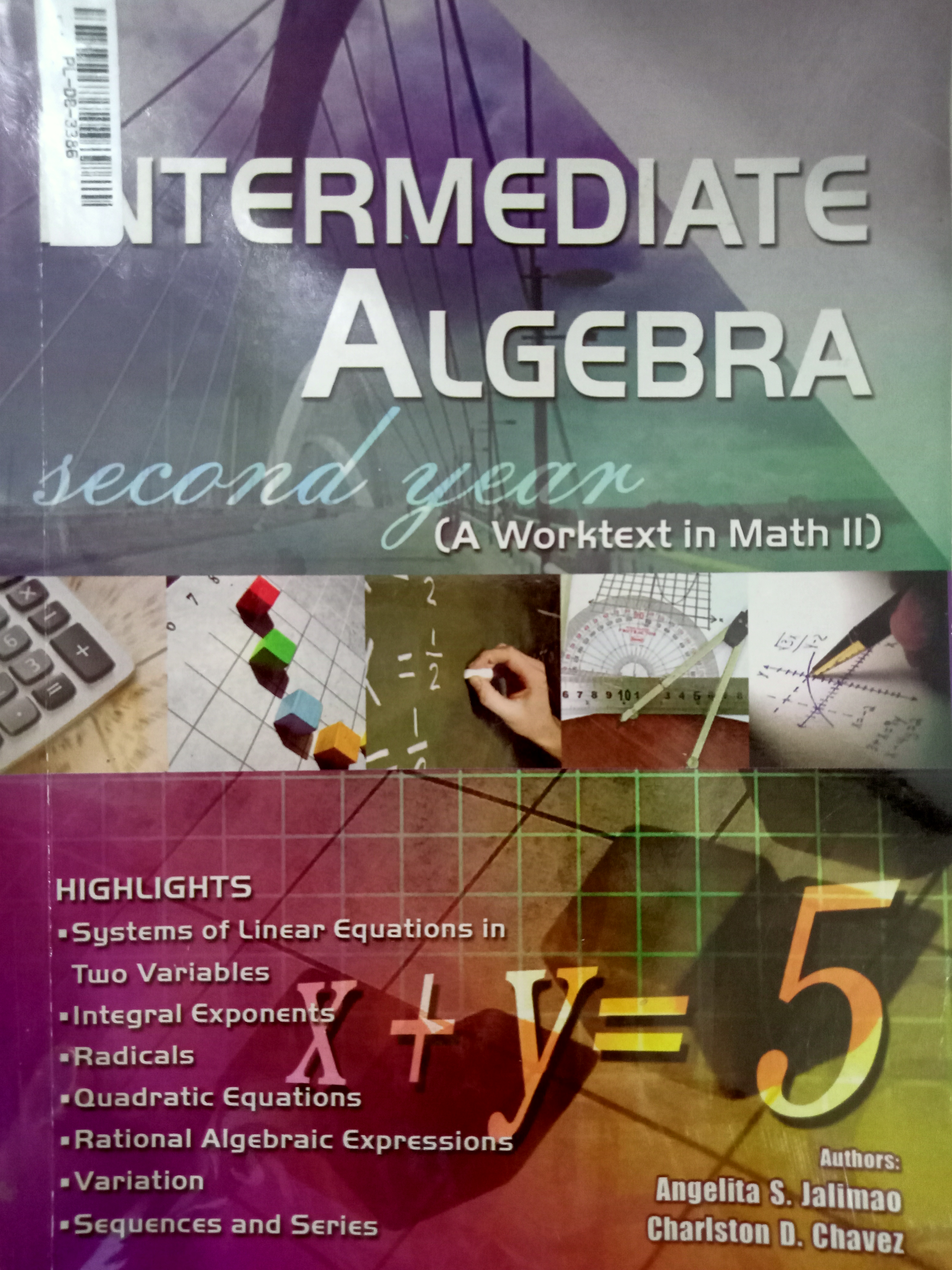 Book cover: Intermediate algebra : (a worktext in math 11)