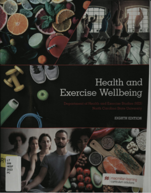 Book cover: Health and exercise wellbeing