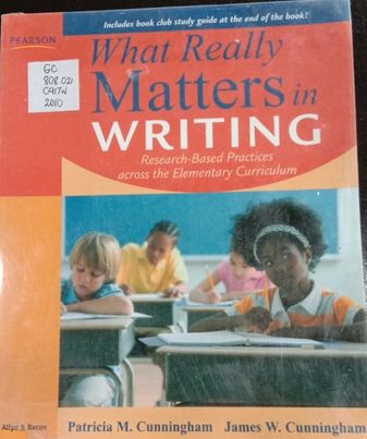 Book cover: What really matters in writing : research-based