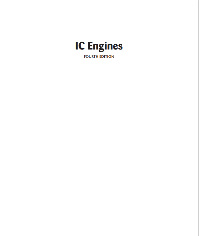 Book cover: IC engines