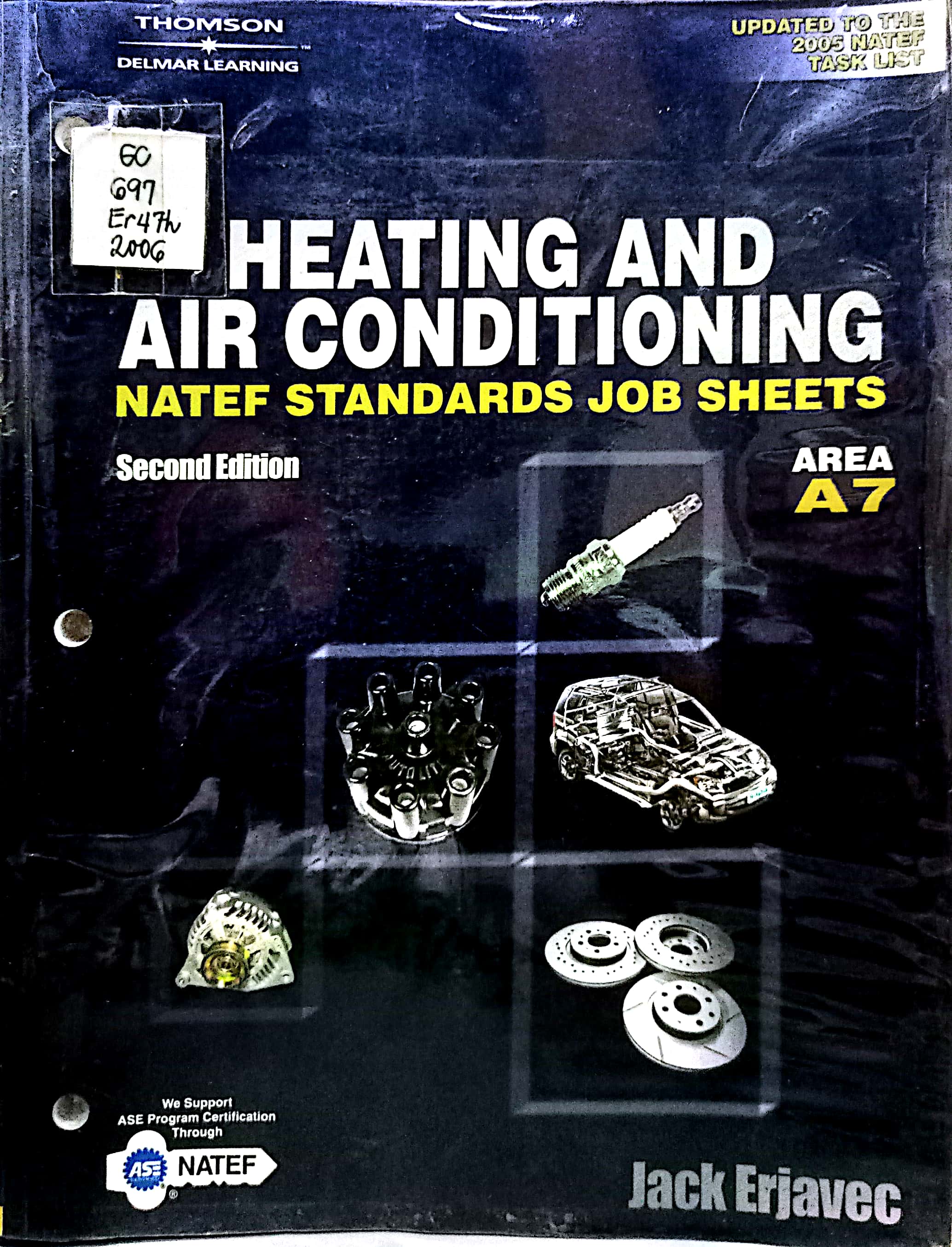 Book cover: Heating and air conditioning NATEF standards job sheets