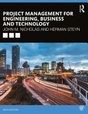Book cover: Project management for engineering, business and technology