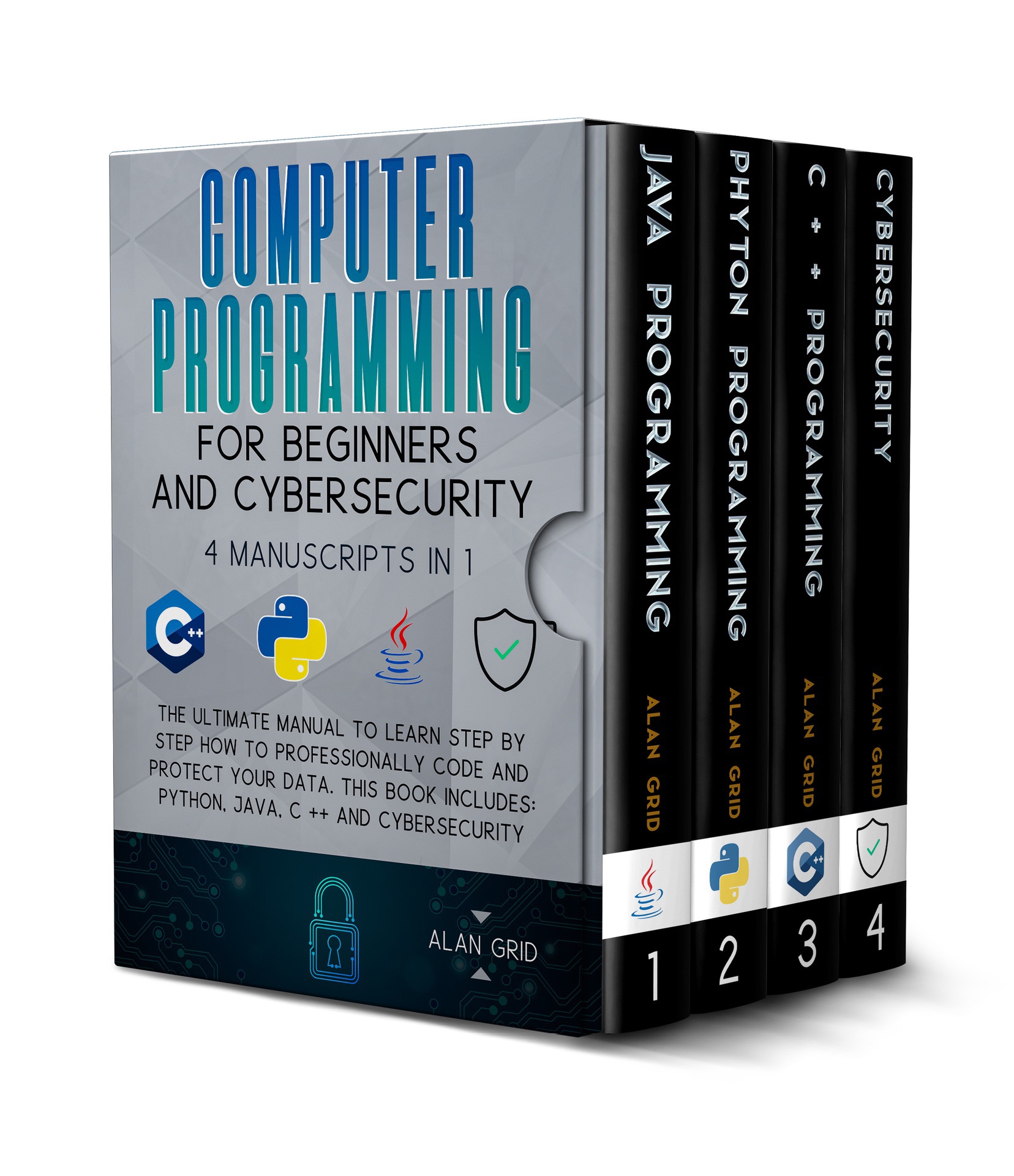 Book cover: Computer programming for beginners and cybersecurity