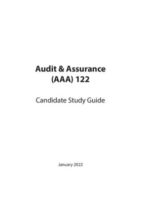 Book cover: Audit & assurance (aaa) 122 : candidate study guide