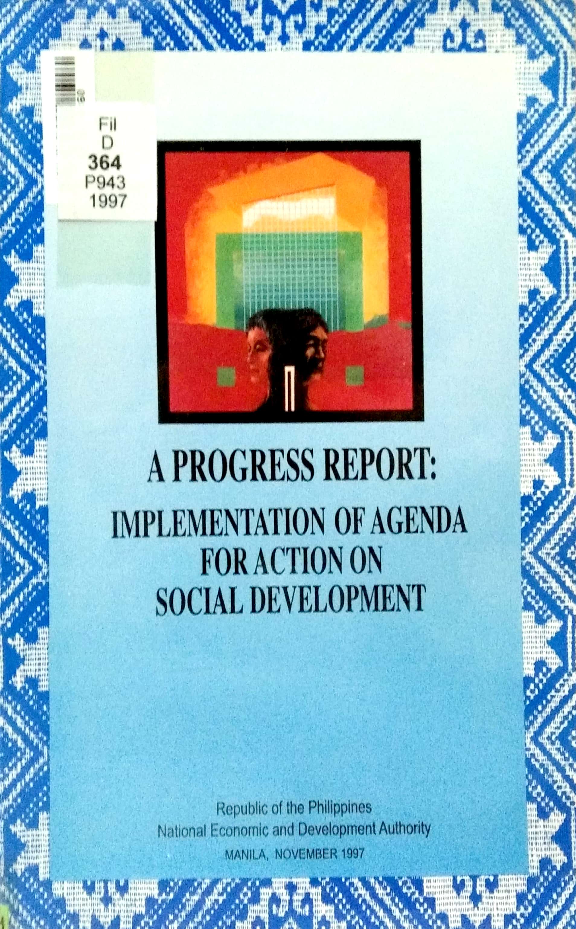 Book cover: A Progress report : implementation of agenda for action on social development