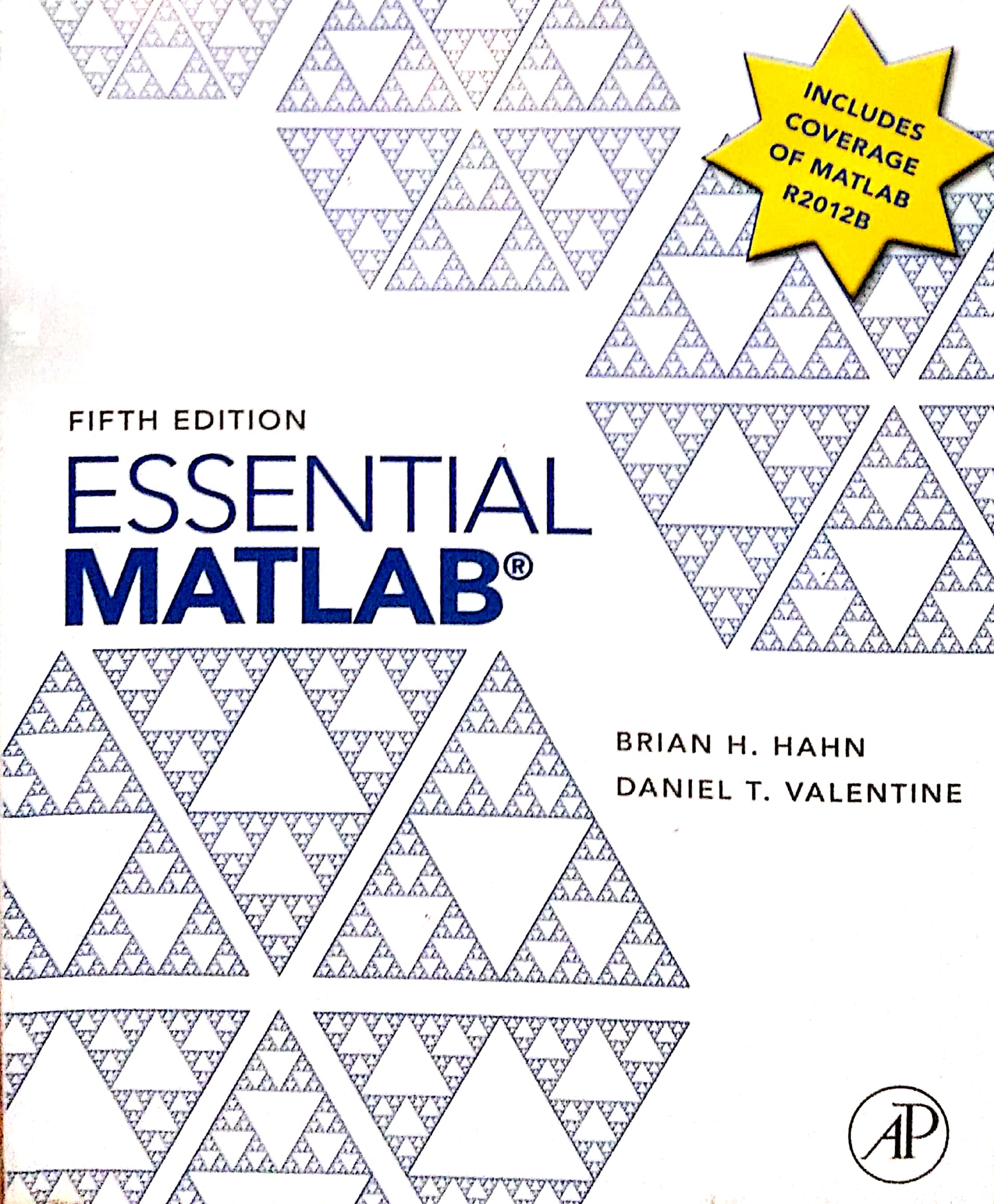 Book cover: Essential Mathlab for Engineers and Scientists.