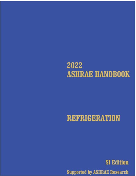 Book cover: 2022 Ashrae handbook Refrigeration
